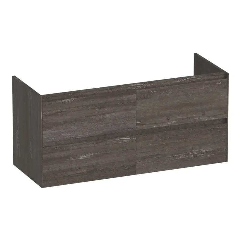 Beste Prijs Brauer Inspire onderkast 120cm met 4 softclose lades en 2 sifon uitsparingen driftwood