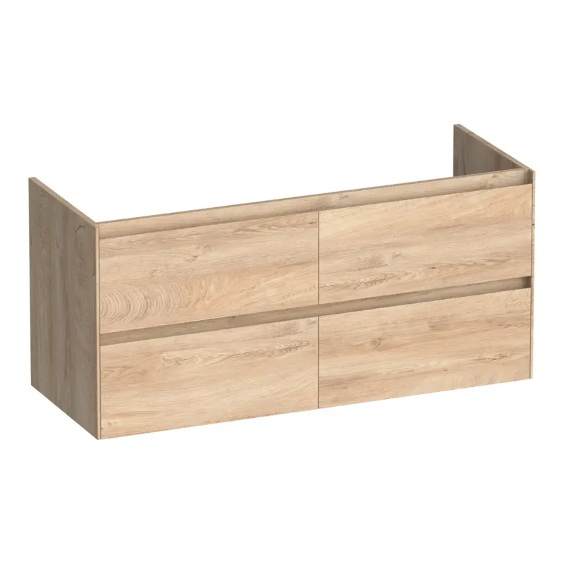 Beste Prijs Brauer Inspire onderkast 120cm met 4 softclose lades en 2 sifon uitsparingen forest wheat