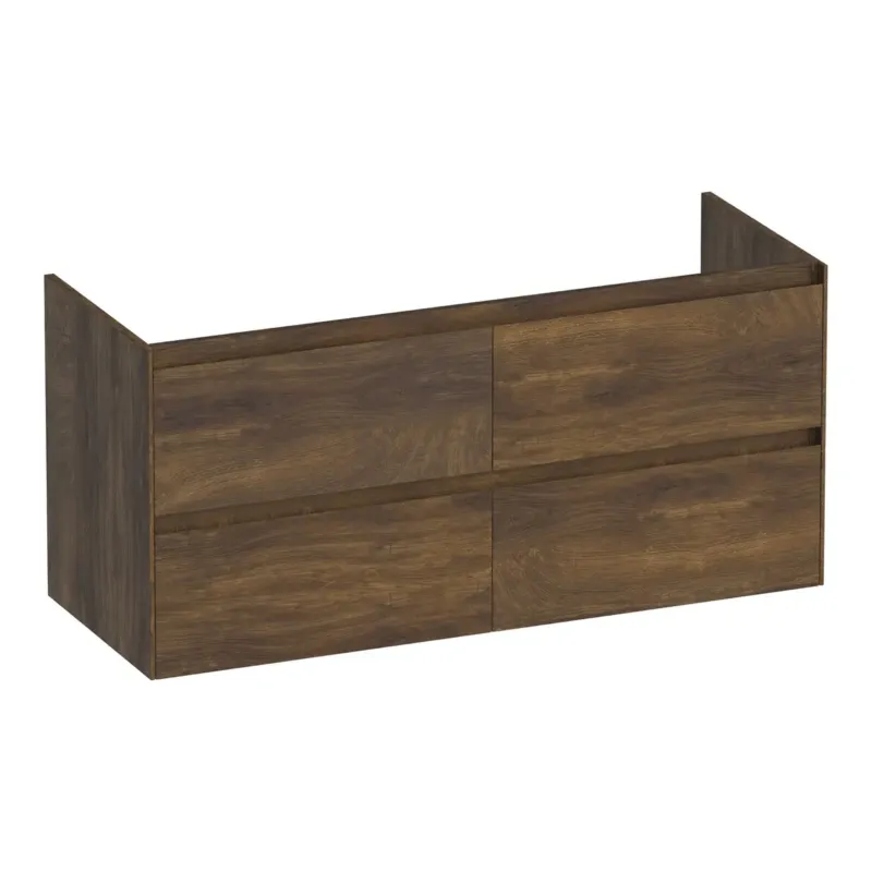 Brauer Inspire onderkast 120cm met 4 softclose lades en 2 sifon uitsparingen grove Dagaanbieding
