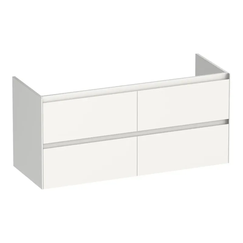 Koopje Brauer Inspire onderkast 120cm met 4 softclose lades en 2 sifon uitsparingen wit glans