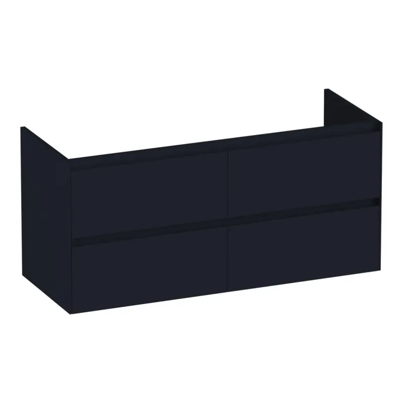 Weekendaanbieding Brauer Inspire onderkast 120cm met 4 softclose lades en 2 sifon uitsparingen zwart mat