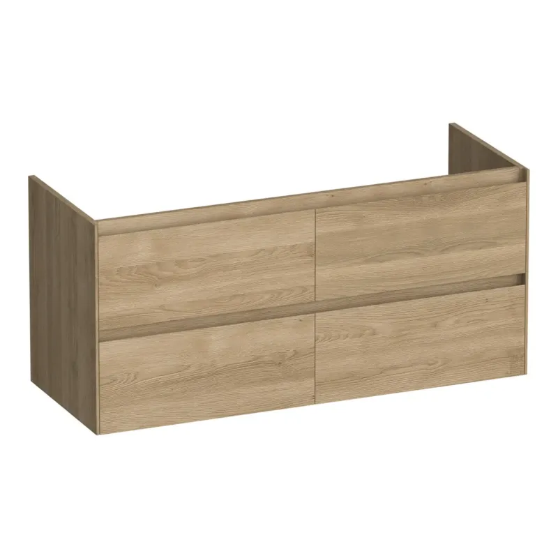 Brauer Inspire onderkast 120cm met 4 softclose lades en 2 sifon uitsparingen sunlit Laatste Versie