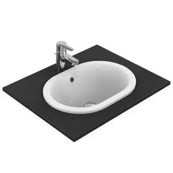 Must-Have Ideal Standard Connect inbouwwastafel ovaal 48x35cm m. overloop z. kraangat wit