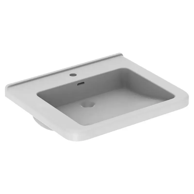 Geberit 300 Comfort Square rolstoelwastafel met kraangat en overloop wit Gecertificeerd