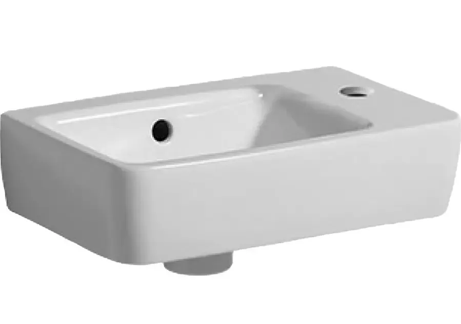 Bestseller Geberit Renova Compact fontein 40cm met overloop en kraangat rechts wit
