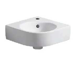 Laatste Versie Geberit Renova Compact hoekfontein m. kraangat m. overloop 32x32x11cm