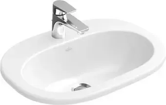 Villeroy & Boch O.novo inbouwwastafel 56x40.5cm m. overloop m. 1 kraangat wit Veilige Betaling