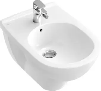 Lage Kosten Villeroy & Boch O.novo wandbidet m. overloop m. 1 kraangat ceramic+ wit