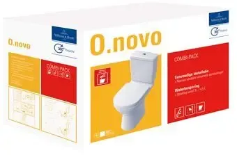 Villeroy & Boch O.novo duoblok toilet CeramicPlus AO met zitting en reservoir wit glans Direct Verzonden