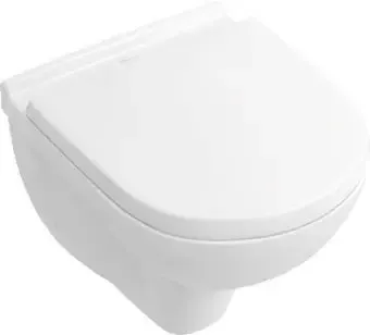Villeroy & Boch O.novo combi-pack m. wandcloset diepspoel Compact 49cm m. zitting m. softclose en quick release ceramic+ wit Direct Verzonden