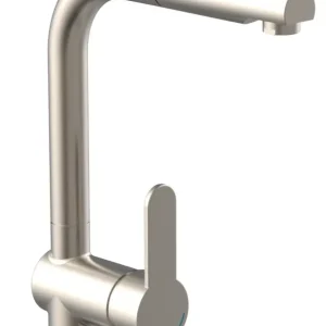 Flitsaanbieding Schutte LONDON ééngreepsmengkraan keuken met uittrekbare uitloop, roestvrij staal-look