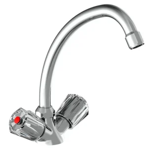 Schutte DUO MIX II tweegreepskraan keuken, lage druk, chroom Dagaanbieding