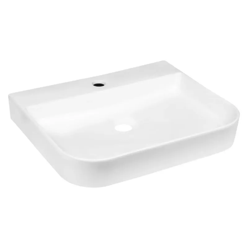 Kerra KR 43 wastafel 50x42cm wit met 1 kraangat Premium