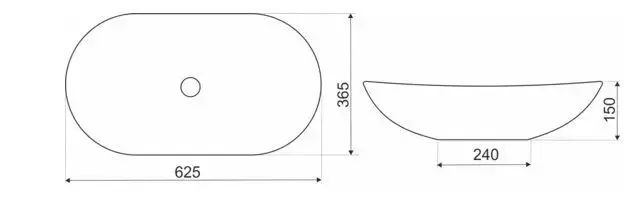 Beperkt Aanbod Kerra KR 781 waskom 62,5x36,5cm wit