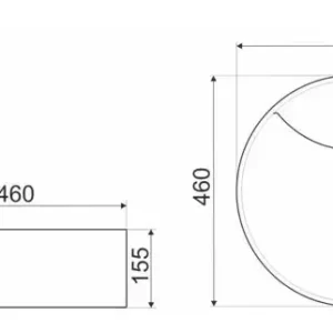 Veilige Betaling Kerra KR 138 opbouw waskom 46cm wit met kraangat