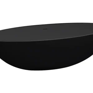 Best Design Solid vrijstaand bad New-Stone zwart 180x85x52cm Uitverkoop