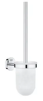 Grohe Bau Cosmopolitan closetborstelgarnituur m. glazen inzet wandmontage chroom Populair