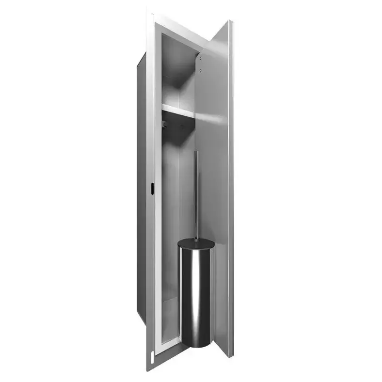 LoooX Closed inbouw toiletborstelgarnituur met reserverolhouder RVS Laatste Versie