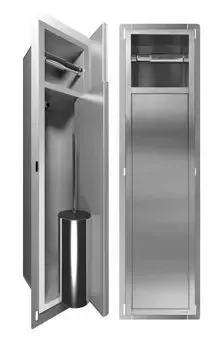 Seizoensaanbieding LoooX Closed inbouw closetborstelgarnituur met toiletrolhouder RVS