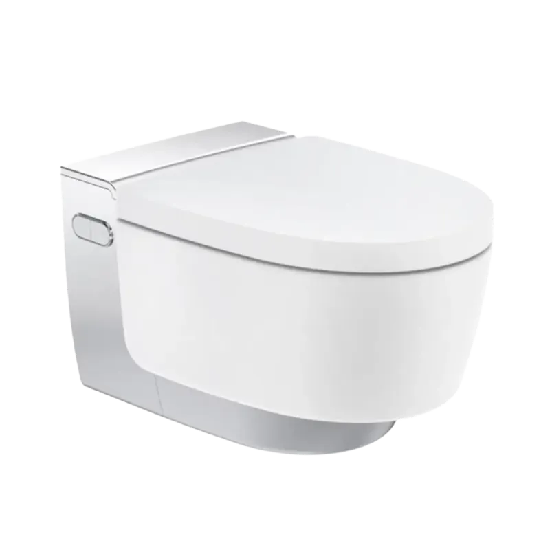 Fabrieksprijs Geberit AquaClean Mera Comfort douche wc met geurafzuiging en ladydouche chroom wit