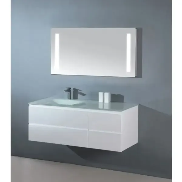 Badstuber Glass badkamermeubel 100cm hoogglans wit Laatste Versie