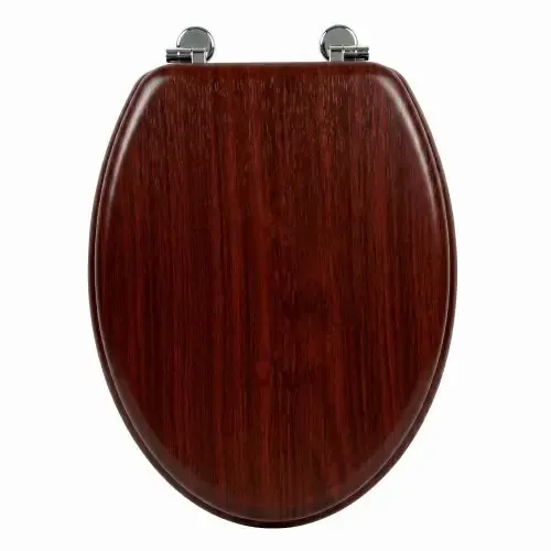 Flitsaanbieding Badstuber Art toiletzitting mdf donkerbruin