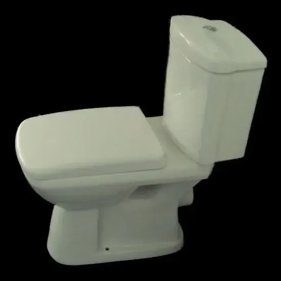 Lage Kosten Badstuber Style duoblok toilet set wit met zitting PK