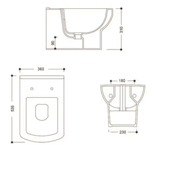 Laatste Kans Badstuber Nero wand toilet inclusief toiletzitting