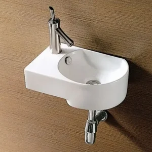 Direct Beschikbaar Badstuber Cera K501 links fontein wit