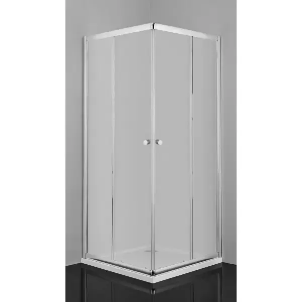 Badstuber Corner vierkante douchecabine 80x80x190cm chroom Seizoensaanbieding
