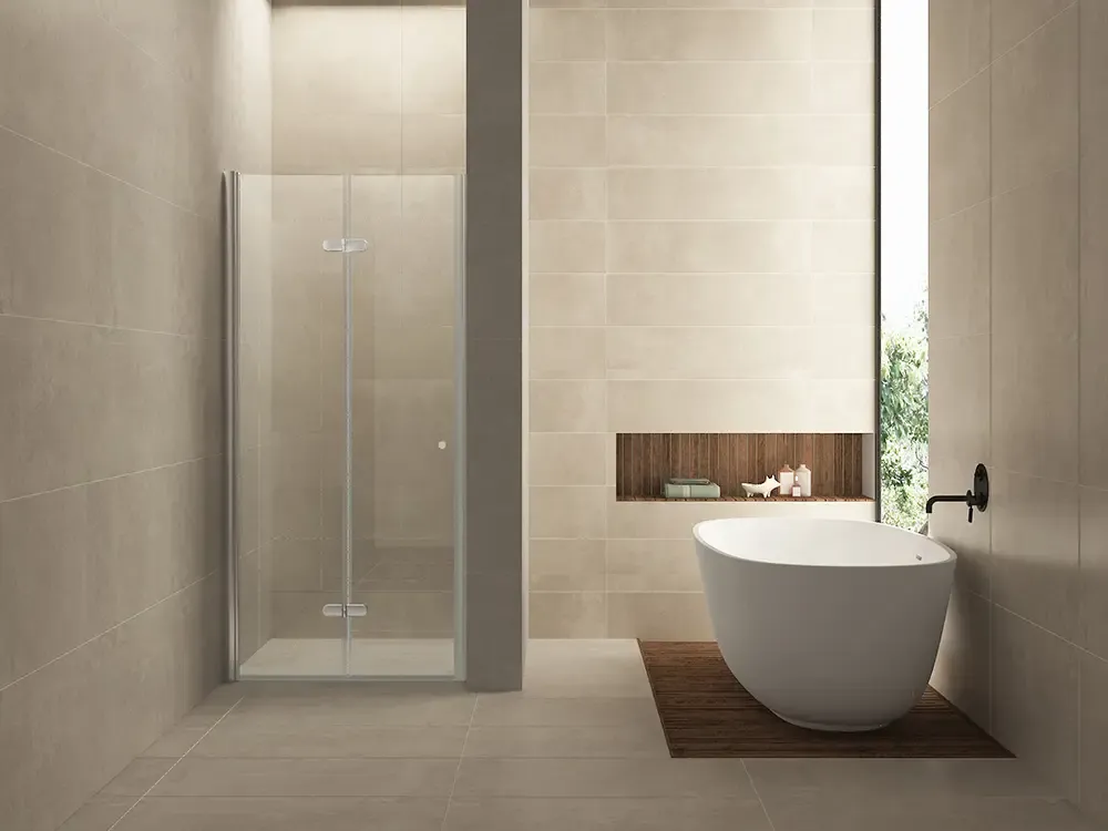 Mueller Siera vouwbare douchedeur 90x202cm links anti-kalk coating Exclusieve Aanbieding