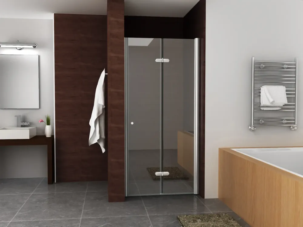 Fabrieksprijs Mueller Siera vouwbare douchedeur 100x202cm rechts anti-kalk coating
