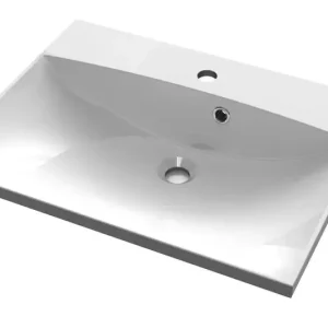 Voordeelprijs Sapho Maria mineraal marmer wastafel 60x46cm wit 1 kraangat