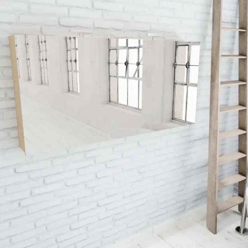 Zaro Beam licht eiken spiegelkast 150x70x16cm 3 deuren Tijdelijk Beschikbaar