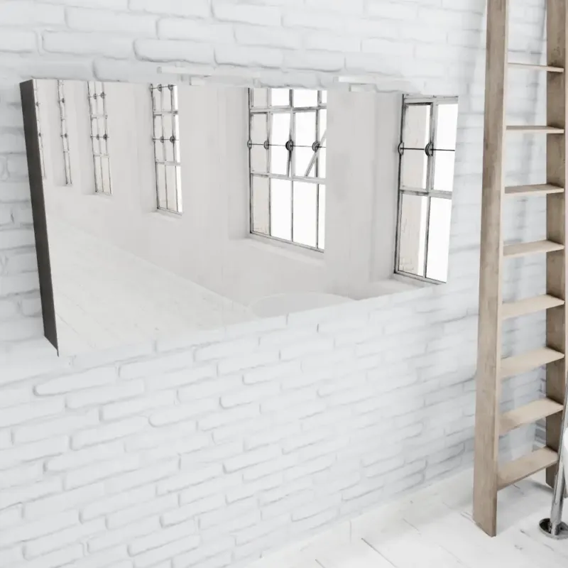 Zaro Beam donker eiken spiegelkast 150x70x16cm 3 deuren Uitverkoop
