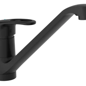 Hete Deal Schutte Grande keukenkraan mat zwart met draaibare uitloop
