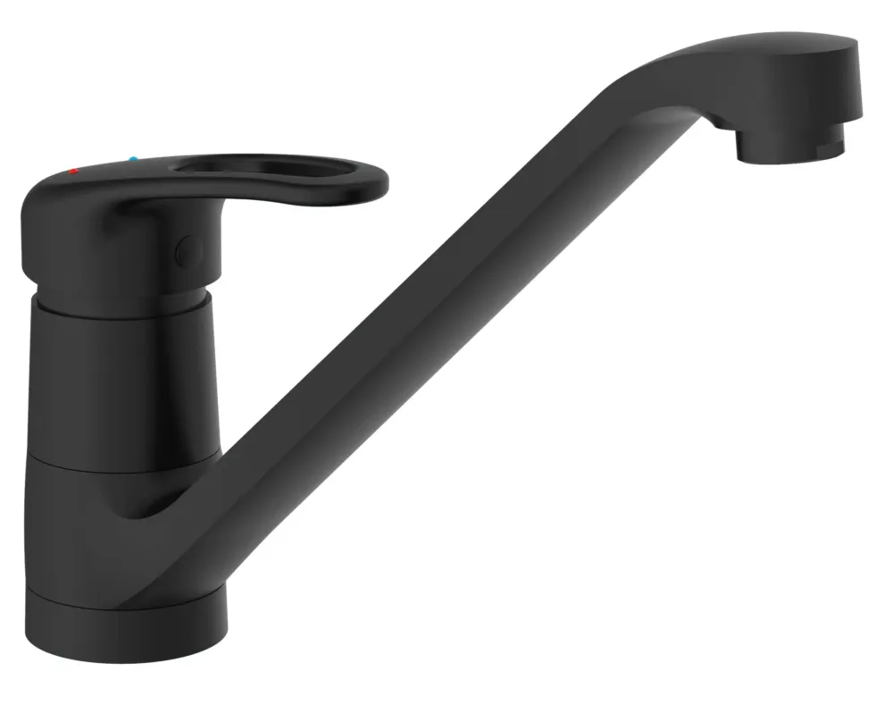 Hete Deal Schutte Grande keukenkraan mat zwart met draaibare uitloop