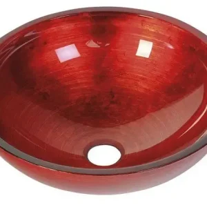 Gecertificeerd Sapho Murano glazen waskom 40cm rood