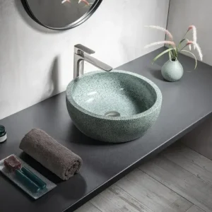 Sapho Priori keramische decoratie waskom 42cm donker groen Gratis Retour