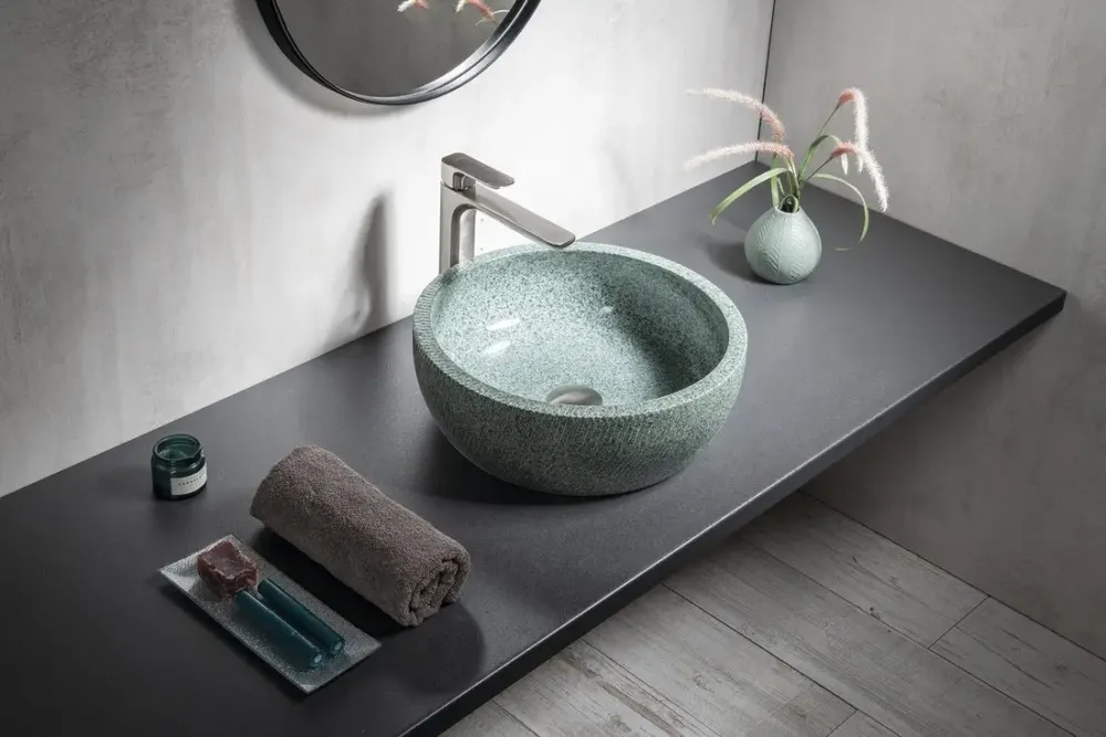 Sapho Priori keramische decoratie waskom 42cm donker groen Gratis Retour