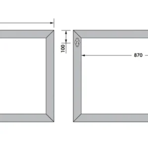 Brauer Citrine spiegel 100x70cm eiken grijs Seizoensaanbieding