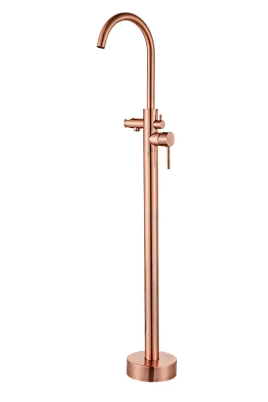 Tijdelijk Beschikbaar Saniclear Copper vrijstaande badkraan z. handdouche z. doucheslang geborsteld koper