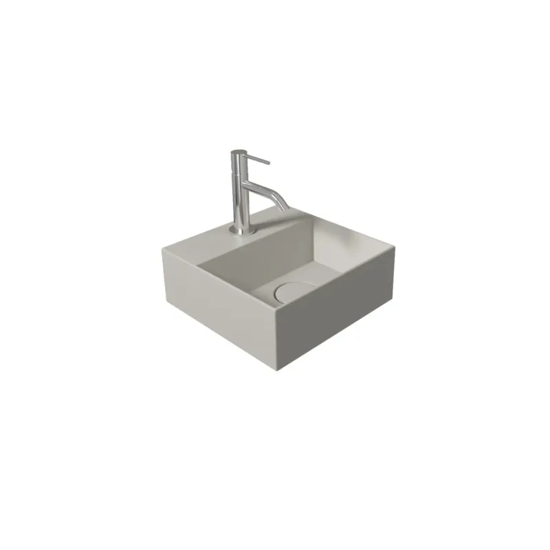 Koopje Salenzi Spy Fontein met clickwaste 30x30 cm mat grijs