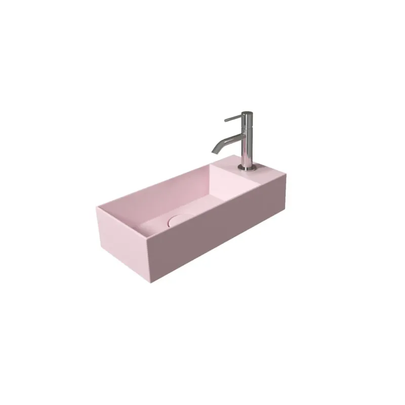 Snelle Levering Salenzi Spy Fontein met clickwaste 45x20 cm mat roze