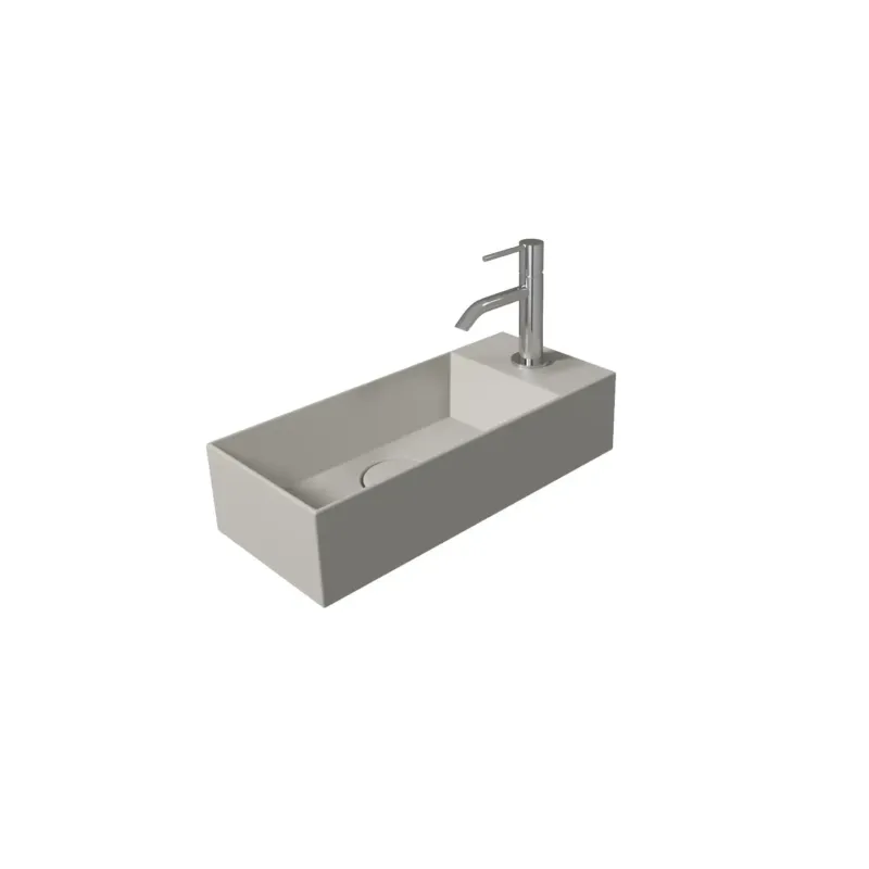 Salenzi Spy Fontein met clickwaste 45x20 cm mat grijs Express Levering