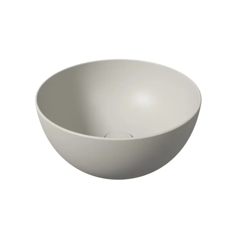 Shop Nu Salenzi Unica Round ronde opbouw wastafel waskom mat grijs 40x20cm