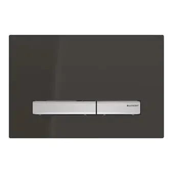 Geberit Sigma 50 Square drukplaat glans zwart met chromen knoppen Beste Prijs