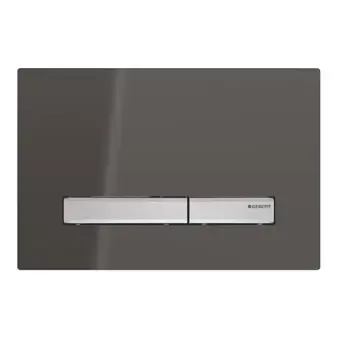 Rechtstreeks Van De Fabrikant Geberit Sigma 50 Square drukplaat rookglas met chromen knoppen