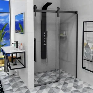 Gelco Volcano douche schuifdeur 140cm mat zwart anti-kalk Veilige Betaling
