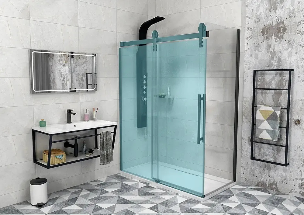 Gelco Volcano douche zijwand 80cm mat zwart anti-kalk Betrouwbaar